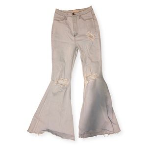 Vibrant flare jeans! Light wash flare jeans! Really stretchy!